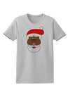 Black Santa Claus Face Christmas Womens T-Shirt-Womens T-Shirt-TooLoud-AshGray-X-Small-Davson Sales