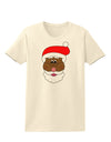 Black Santa Claus Face Christmas Womens T-Shirt-Womens T-Shirt-TooLoud-Natural-X-Small-Davson Sales