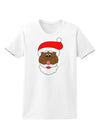 Black Santa Claus Face Christmas Womens T-Shirt-Womens T-Shirt-TooLoud-White-X-Small-Davson Sales