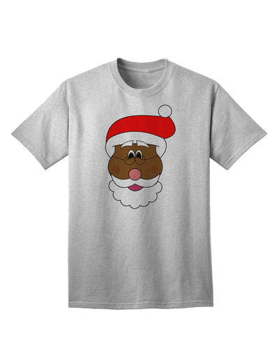 Black Santa Claus Face - Premium Christmas Adult T-Shirt Collection-Mens T-shirts-TooLoud-AshGray-Small-Davson Sales