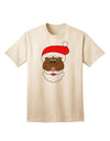 Black Santa Claus Face - Premium Christmas Adult T-Shirt Collection-Mens T-shirts-TooLoud-Natural-Small-Davson Sales