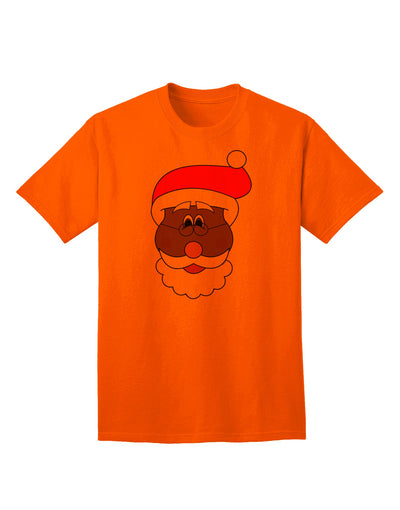 Black Santa Claus Face - Premium Christmas Adult T-Shirt Collection-Mens T-shirts-TooLoud-Orange-Small-Davson Sales