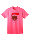 Black Santa Claus Face - Premium Christmas Adult T-Shirt Collection-Mens T-shirts-TooLoud-Neon-Pink-Small-Davson Sales