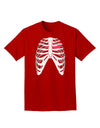 Black Skeleton Bones Ribcage with Heart Adult Dark T-Shirt-Mens T-Shirt-TooLoud-Red-Small-Davson Sales