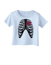 Black Skeleton Bones Ribcage with Heart Infant T-Shirt-Infant T-Shirt-TooLoud-Light-Blue-06-Months-Davson Sales