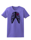 Black Skeleton Bones Ribcage with Heart Womens T-Shirt-Womens T-Shirt-TooLoud-Violet-X-Small-Davson Sales