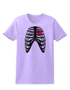 Black Skeleton Bones Ribcage with Heart Womens T-Shirt-Womens T-Shirt-TooLoud-Lavender-X-Small-Davson Sales