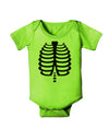 Black Skeleton Ribcage Halloween Baby Romper Bodysuit-Baby Romper-TooLoud-Lime-Green-06-Months-Davson Sales