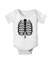 Black Skeleton Ribcage Halloween Baby Romper Bodysuit-Baby Romper-TooLoud-White-06-Months-Davson Sales