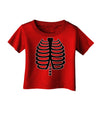 Black Skeleton Ribcage Halloween Infant T-Shirt Dark-Infant T-Shirt-TooLoud-Clover-Green-06-Months-Davson Sales