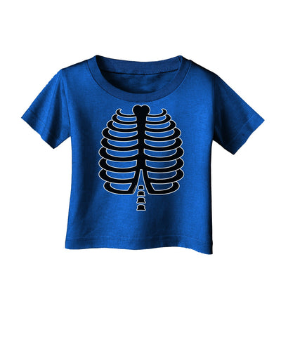 Black Skeleton Ribcage Halloween Infant T-Shirt Dark-Infant T-Shirt-TooLoud-Red-06-Months-Davson Sales