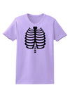 Black Skeleton Ribcage Halloween Womens T-Shirt-Womens T-Shirt-TooLoud-Lavender-X-Small-Davson Sales