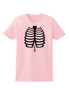 Black Skeleton Ribcage Halloween Womens T-Shirt-Womens T-Shirt-TooLoud-PalePink-X-Small-Davson Sales