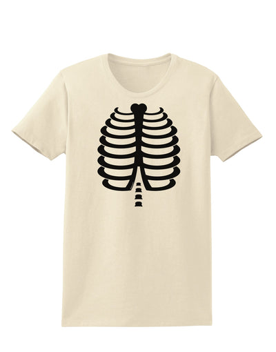 Black Skeleton Ribcage Halloween Womens T-Shirt-Womens T-Shirt-TooLoud-Natural-X-Small-Davson Sales