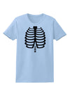 Black Skeleton Ribcage Halloween Womens T-Shirt-Womens T-Shirt-TooLoud-Light-Blue-X-Small-Davson Sales