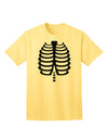 Black Skeleton Ribcage - Premium Halloween Adult T-Shirt Collection-Mens T-shirts-TooLoud-Yellow-Small-Davson Sales