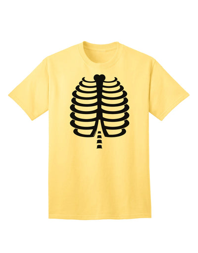 Black Skeleton Ribcage - Premium Halloween Adult T-Shirt Collection-Mens T-shirts-TooLoud-Yellow-Small-Davson Sales