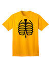 Black Skeleton Ribcage - Premium Halloween Adult T-Shirt Collection-Mens T-shirts-TooLoud-Gold-Small-Davson Sales