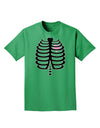 Black Skeleton Ribcage with Pink Heart Halloween Adult Dark T-Shirt-Mens T-Shirt-TooLoud-Kelly-Green-Small-Davson Sales