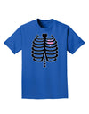 Black Skeleton Ribcage with Pink Heart Halloween Adult Dark T-Shirt-Mens T-Shirt-TooLoud-Royal-Blue-Small-Davson Sales