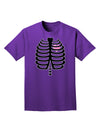 Black Skeleton Ribcage with Pink Heart Halloween Adult Dark T-Shirt-Mens T-Shirt-TooLoud-Purple-Small-Davson Sales