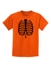 Black Skeleton Ribcage with Pink Heart Halloween Childrens T-Shirt-Childrens T-Shirt-TooLoud-Orange-X-Small-Davson Sales