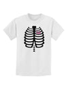 Black Skeleton Ribcage with Pink Heart Halloween Childrens T-Shirt-Childrens T-Shirt-TooLoud-White-X-Small-Davson Sales