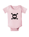 Black Skull and Crossbones Baby Romper Bodysuit-Baby Romper-TooLoud-Light-Pink-06-Months-Davson Sales