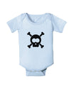 Black Skull and Crossbones Baby Romper Bodysuit-Baby Romper-TooLoud-Light-Blue-06-Months-Davson Sales