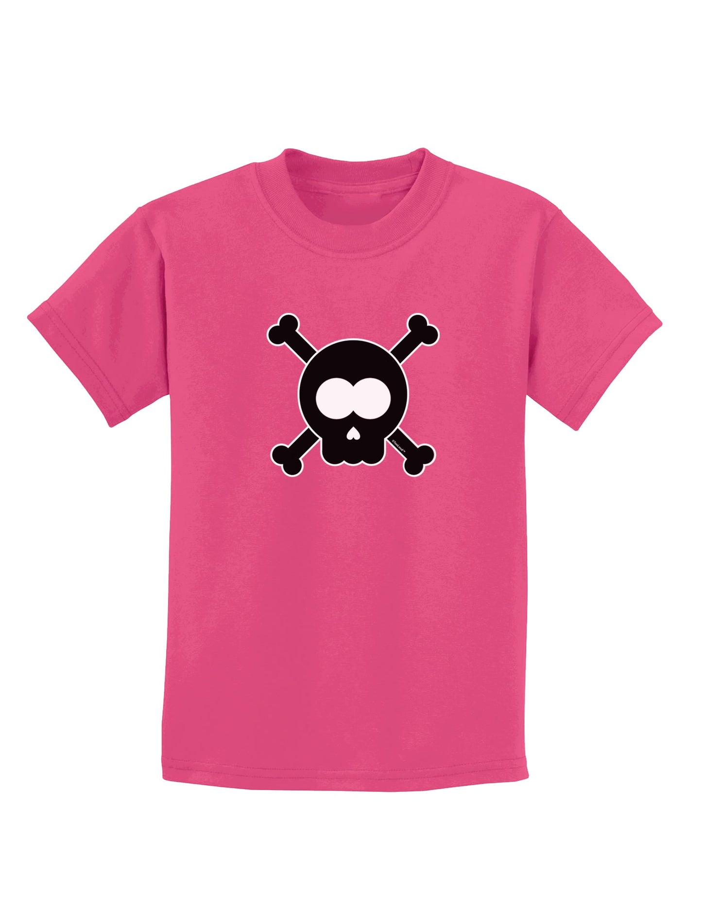 Black Skull and Crossbones Childrens Dark T-Shirt-Childrens T-Shirt-TooLoud-Sangria-X-Small-Davson Sales