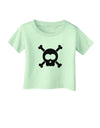 Black Skull and Crossbones Infant T-Shirt-Infant T-Shirt-TooLoud-Light-Green-06-Months-Davson Sales