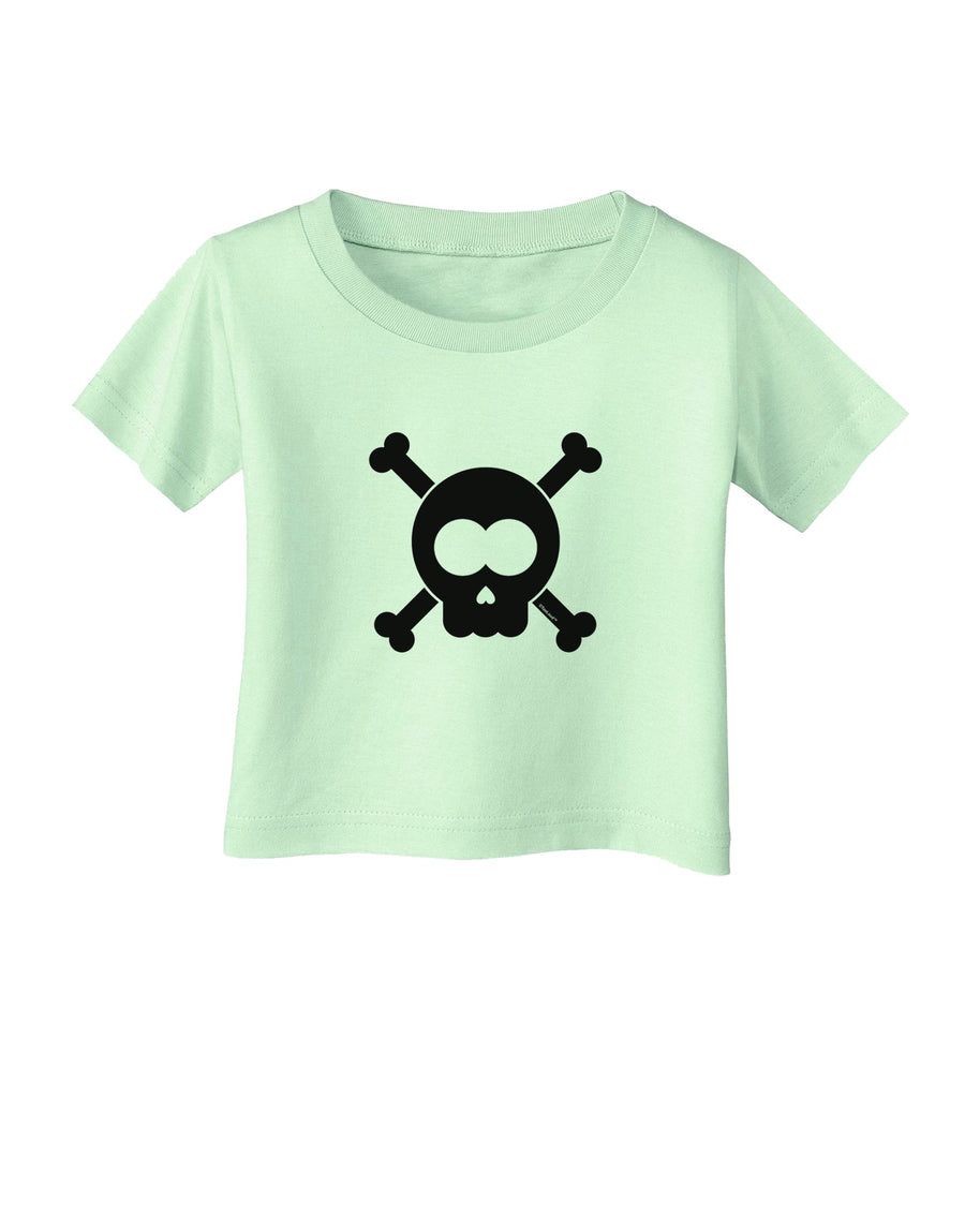 Black Skull and Crossbones Infant T-Shirt-Infant T-Shirt-TooLoud-White-06-Months-Davson Sales