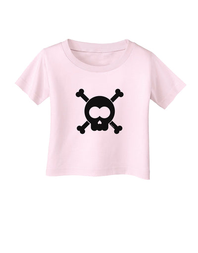 Black Skull and Crossbones Infant T-Shirt-Infant T-Shirt-TooLoud-Light-Pink-06-Months-Davson Sales