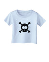 Black Skull and Crossbones Infant T-Shirt-Infant T-Shirt-TooLoud-Light-Blue-06-Months-Davson Sales