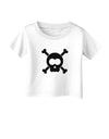 Black Skull and Crossbones Infant T-Shirt-Infant T-Shirt-TooLoud-White-06-Months-Davson Sales