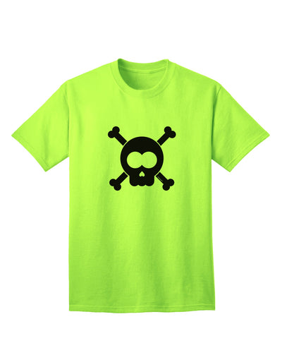 Black Skull and Crossbones - Premium Adult T-Shirt for the Bold and Fearless-Mens T-shirts-TooLoud-Neon-Green-Small-Davson Sales