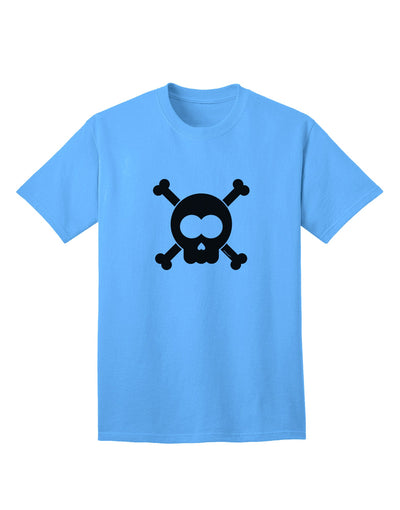 Black Skull and Crossbones - Premium Adult T-Shirt for the Bold and Fearless-Mens T-shirts-TooLoud-Aquatic-Blue-Small-Davson Sales