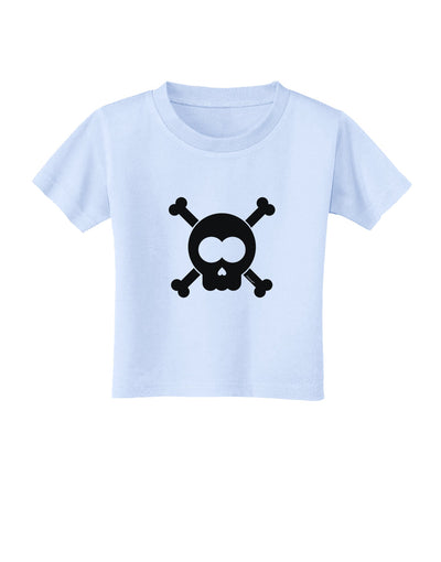 Black Skull and Crossbones Toddler T-Shirt-Toddler T-Shirt-TooLoud-Light-Blue-2T-Davson Sales