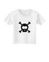 Black Skull and Crossbones Toddler T-Shirt-Toddler T-Shirt-TooLoud-White-2T-Davson Sales