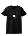 Black Skull and Crossbones Womens Dark T-Shirt-TooLoud-Black-X-Small-Davson Sales