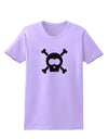 Black Skull and Crossbones Womens T-Shirt-Womens T-Shirt-TooLoud-Lavender-X-Small-Davson Sales