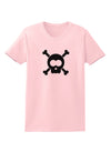 Black Skull and Crossbones Womens T-Shirt-Womens T-Shirt-TooLoud-PalePink-X-Small-Davson Sales