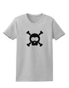 Black Skull and Crossbones Womens T-Shirt-Womens T-Shirt-TooLoud-AshGray-X-Small-Davson Sales