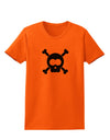 Black Skull and Crossbones Womens T-Shirt-Womens T-Shirt-TooLoud-Orange-X-Small-Davson Sales