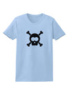 Black Skull and Crossbones Womens T-Shirt-Womens T-Shirt-TooLoud-Light-Blue-X-Small-Davson Sales