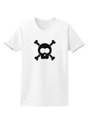 Black Skull and Crossbones Womens T-Shirt-Womens T-Shirt-TooLoud-White-X-Small-Davson Sales