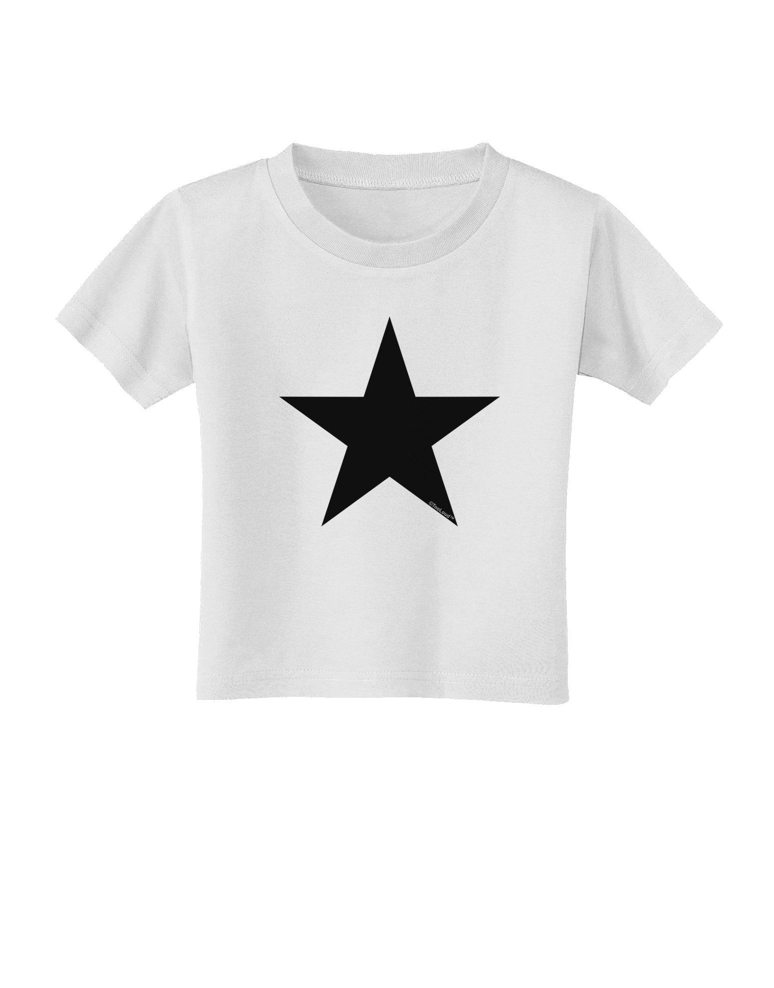 Black Star Toddler T-Shirt-Toddler T-Shirt-TooLoud-White-4T-Davson Sales
