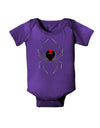 Black Widow Spider Design Baby Romper Bodysuit Dark-Baby Romper-TooLoud-Purple-06-Months-Davson Sales