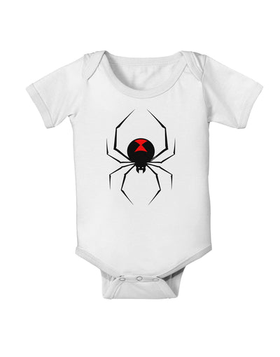 Black Widow Spider Design Baby Romper Bodysuit-Baby Romper-TooLoud-White-06-Months-Davson Sales