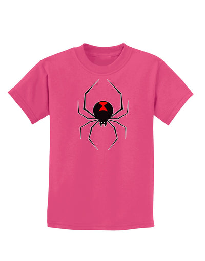 Black Widow Spider Design Childrens Dark T-Shirt-Childrens T-Shirt-TooLoud-Sangria-X-Small-Davson Sales